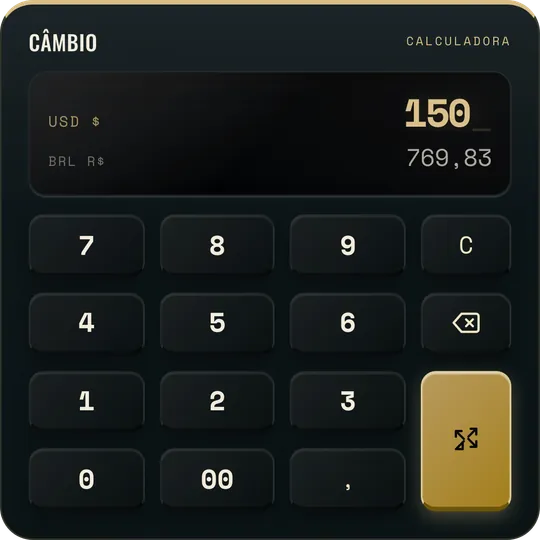 O widget de câmbio do ePassport